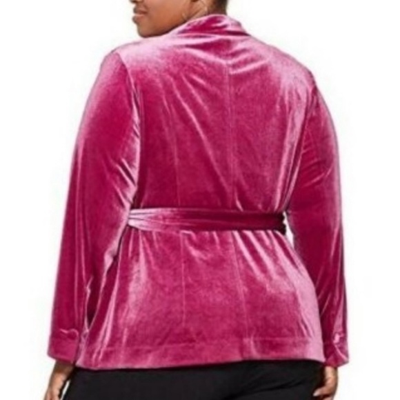 berry velvet jacket